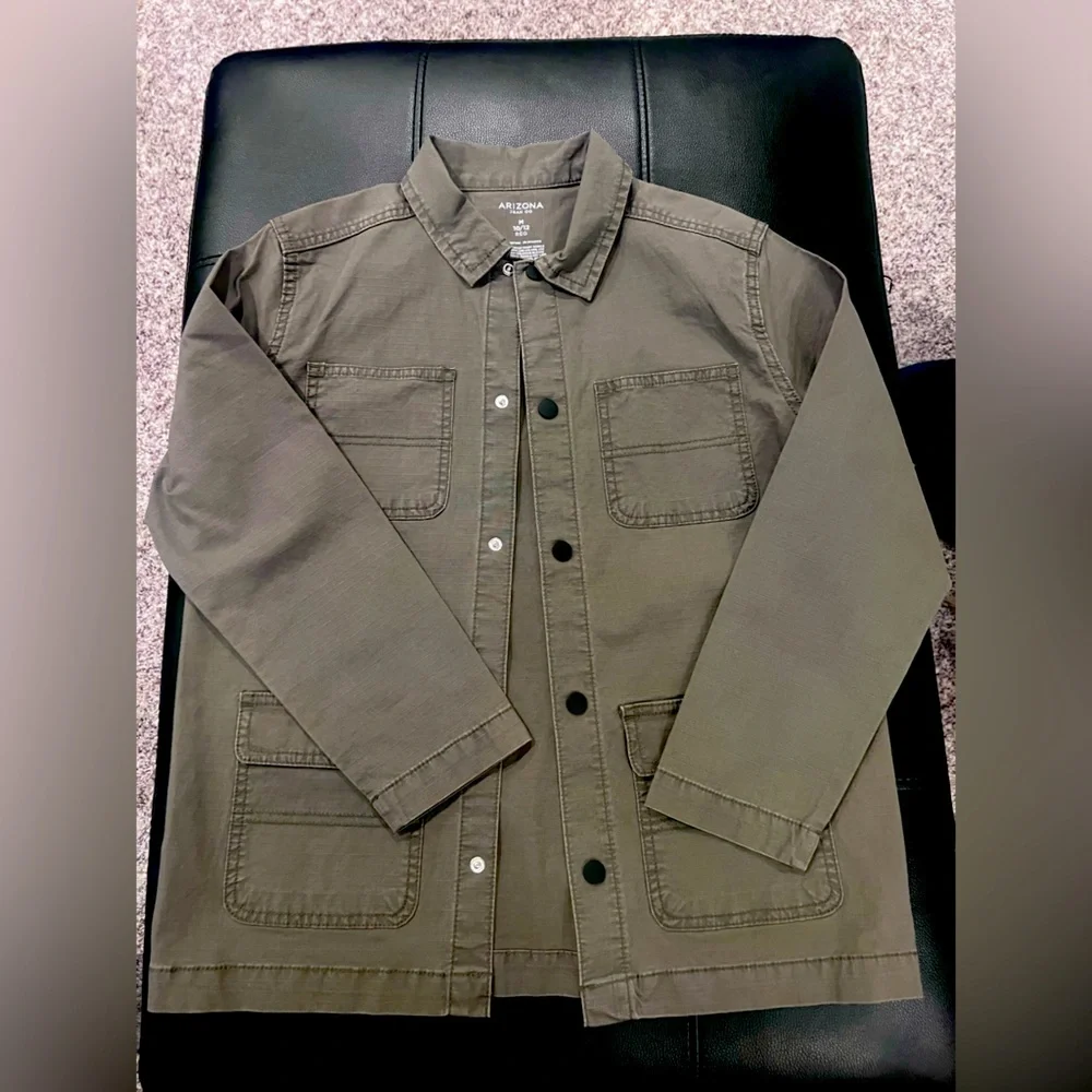 Arizona Jean Co Seaweed Color Jacket Boys Size 10/12 - Picture 1 of 6